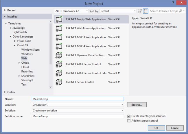 Create a new project 